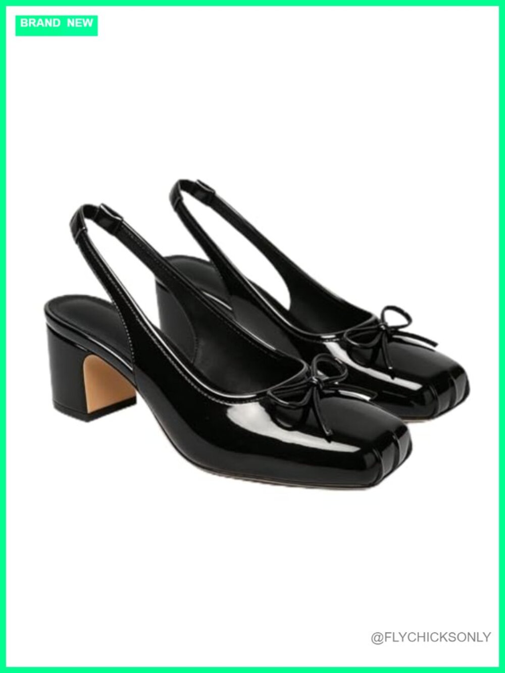 Slingback Heels Women Ruched Satin Ballet Mary Jane Bow Square Toe Chunky Block
